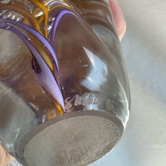 Schmidt Rhea Art Glass Sculpture paperweight 7" "Loving Couple" Signed - Picture 16 of 16